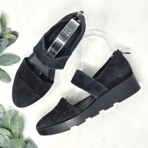 EILEEN FISHER Suede Platform Mary Jane Shoes Size 9